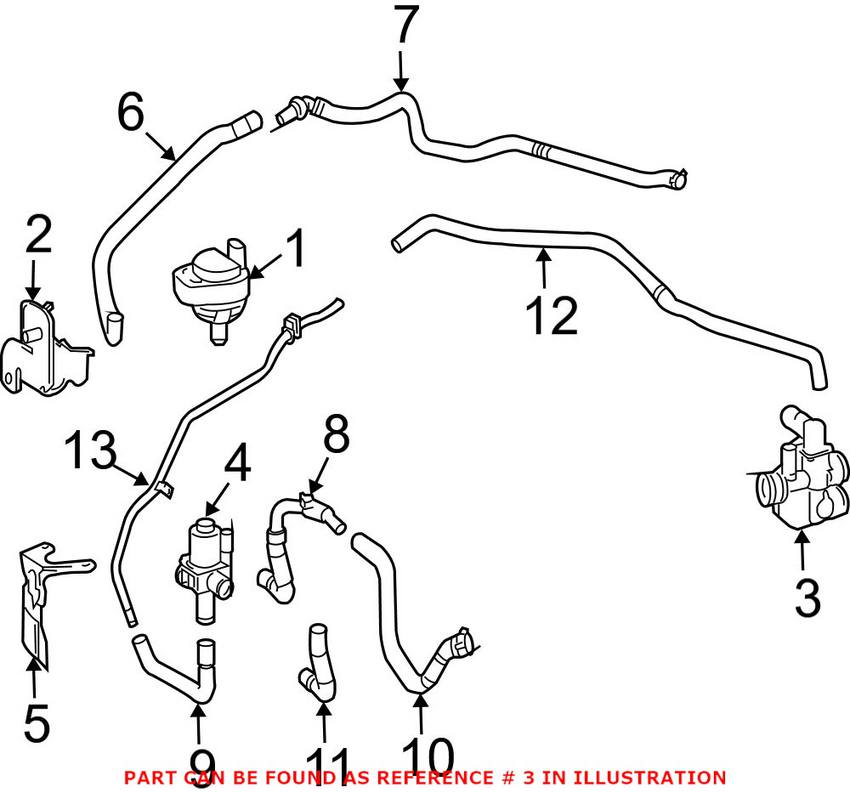 Mercedes HVAC Heater Control Valve (With Auxiliary Heater) (Code 228) 2118320684