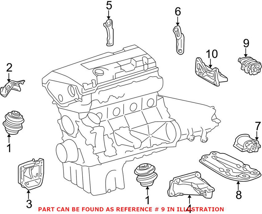 Mercedes Auto Trans Mount - Rear 2122400418