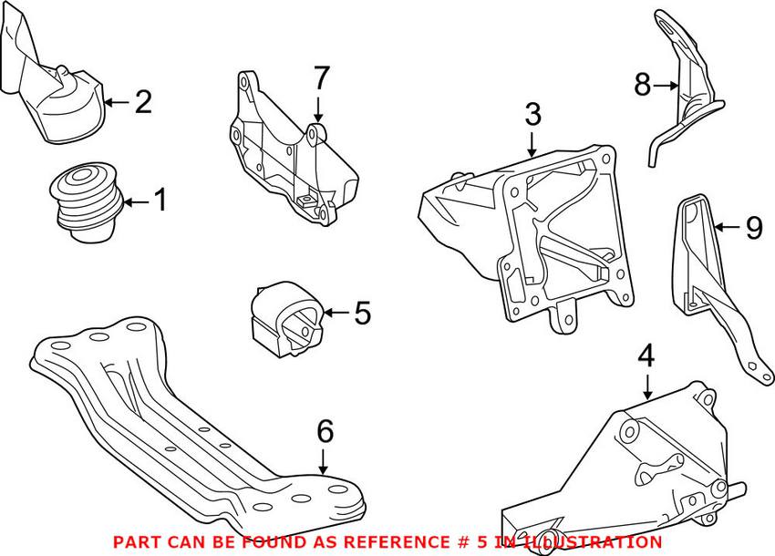 Mercedes Automatic Transmission Mount 2122400500