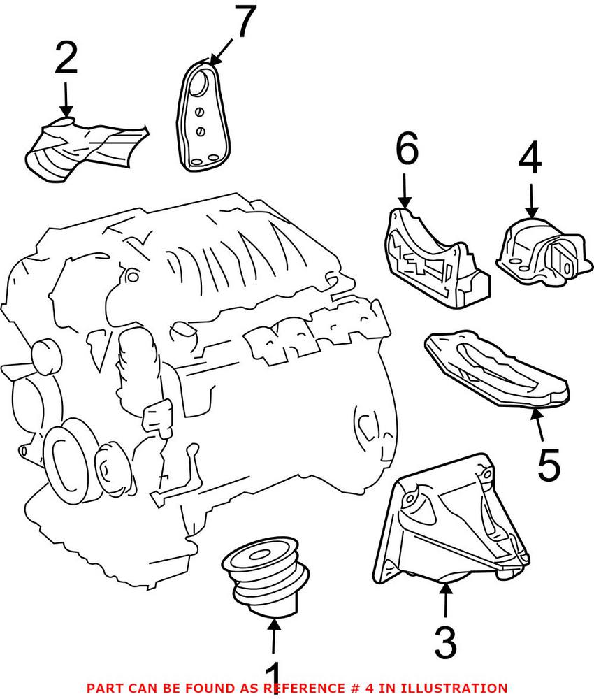 Mercedes Auto Trans Mount 2122400618