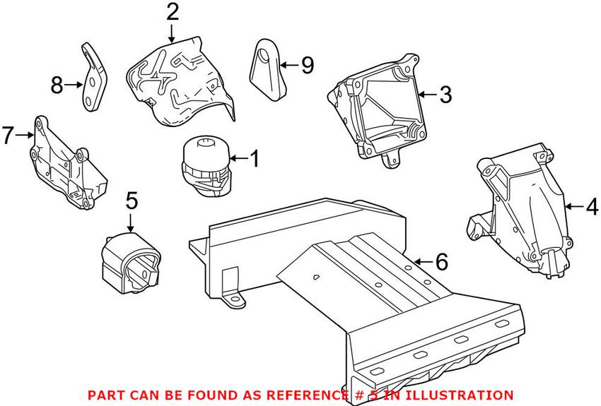 Mercedes Transmission Mount 2122400818