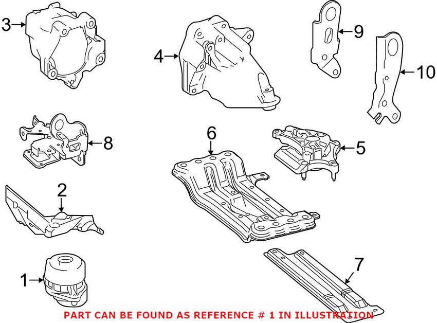 Mercedes Engine Mount - Passenger Side 2122403117