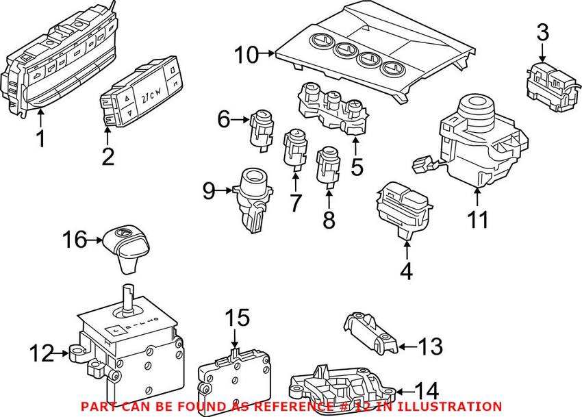 Mercedes Automatic Transmission Shift Lever 2122670100