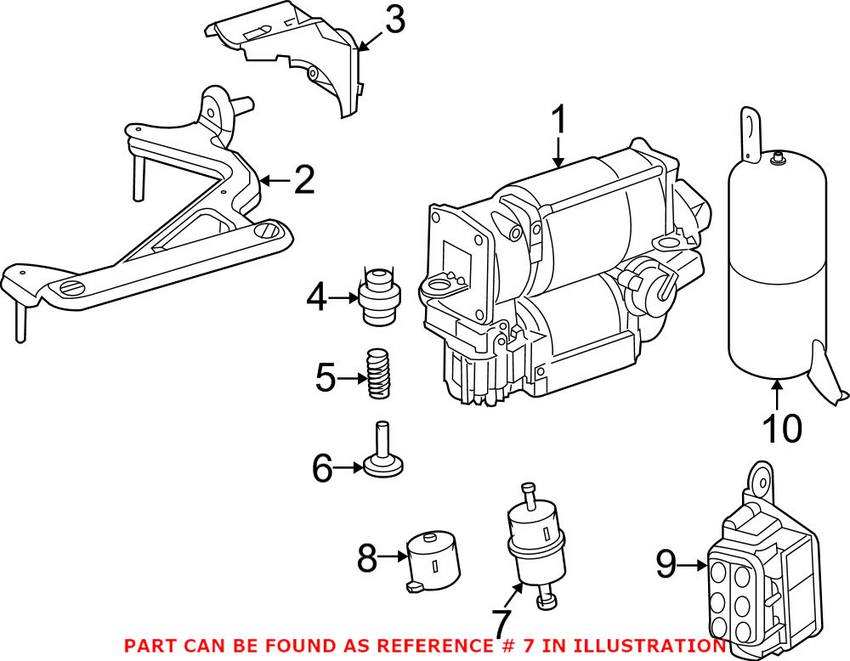 Mercedes Suspension Air Compressor Filter 2123200169