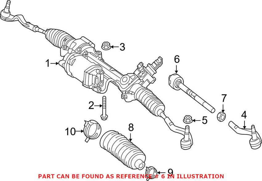 Mercedes Tie Rod - Front Inner 2123302803