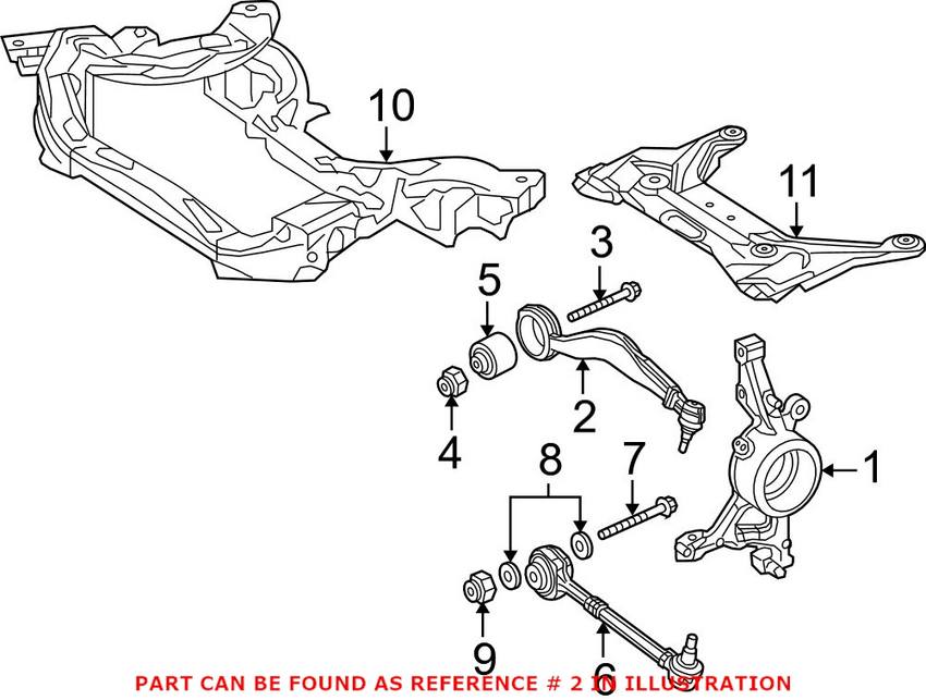 Mercedes Control Arm - Front Passenger Side Upper 2123303211