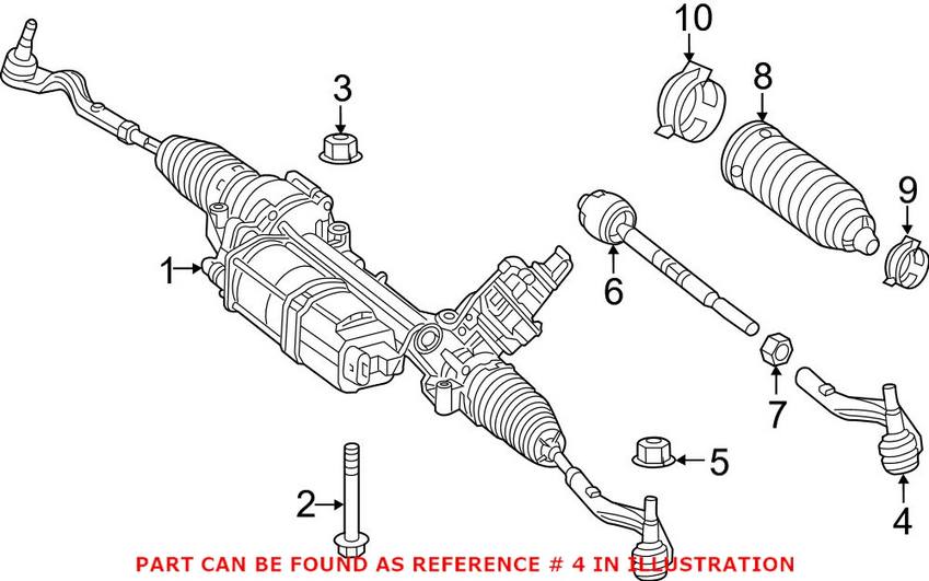 Mercedes Steering Tie Rod End - Driver Left Outer 2123308100