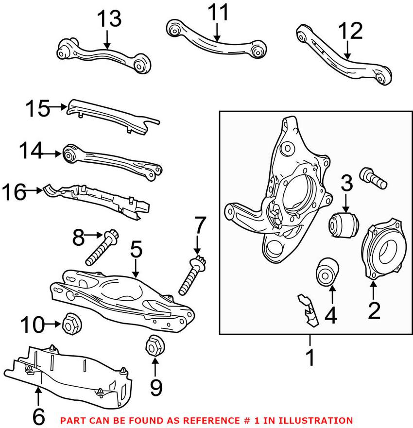 Mercedes Steering Knuckle - Rear Driver Left 2123500141