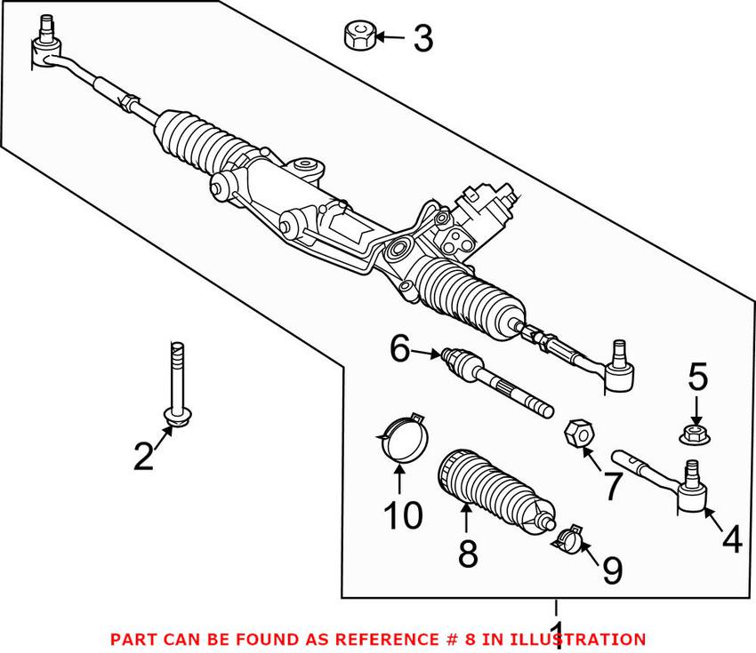 Mercedes Rack and Pinion Bellows 2124630596