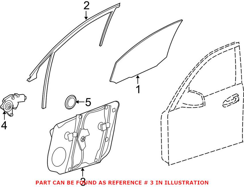 Mercedes Window Regulator - Front Passenger Side 2127201679
