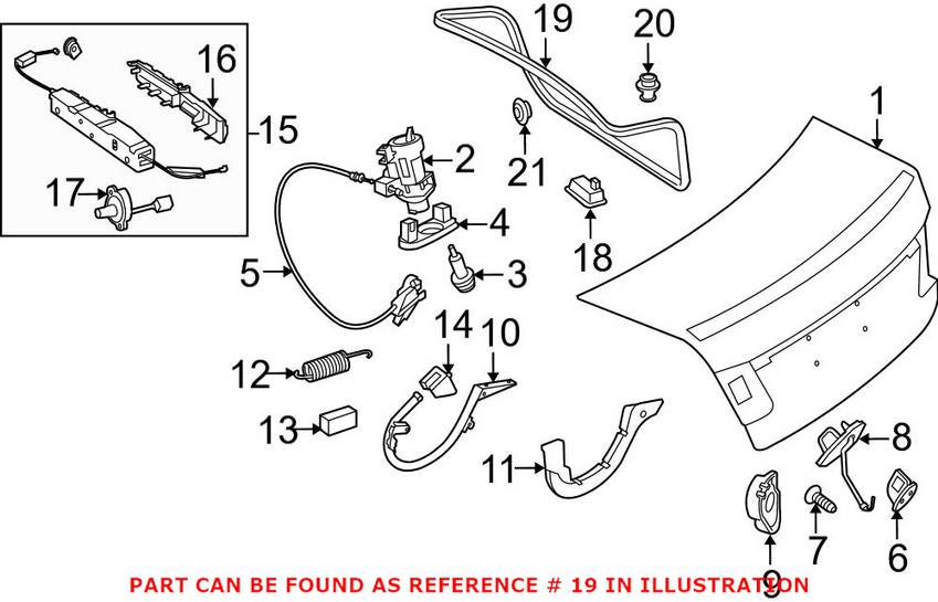 Mercedes Trunk Seal 2127500198