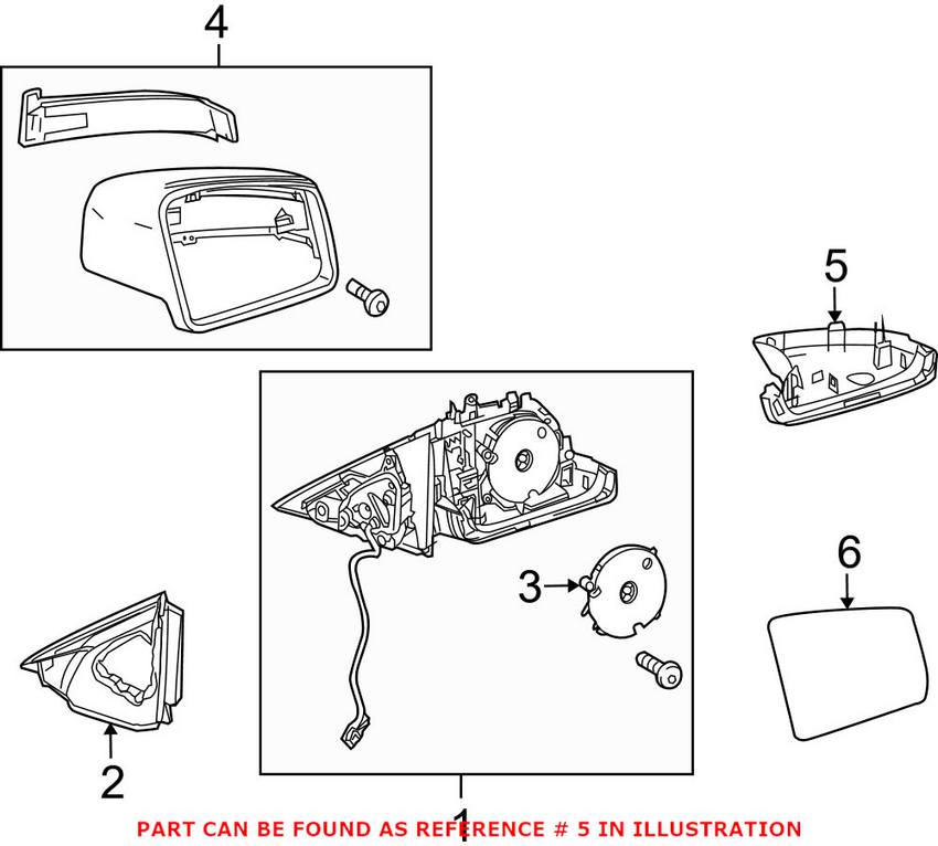 Mercedes Side Mirror Cover - Driver Side 21281000159040