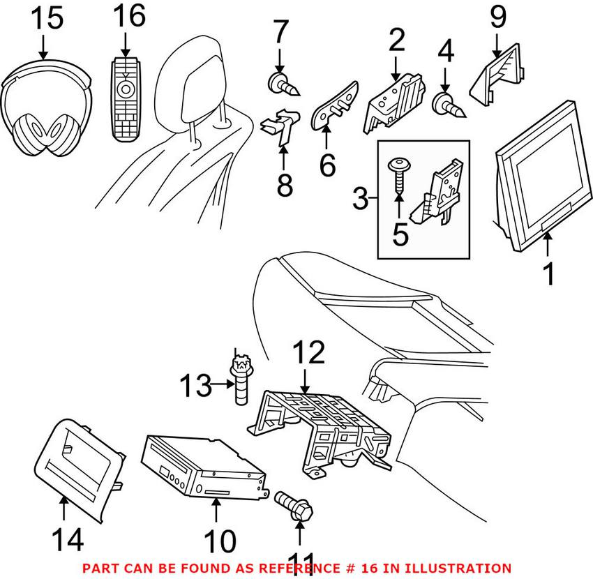 Mercedes Remote Control (Rear Entertainment) 2128200097