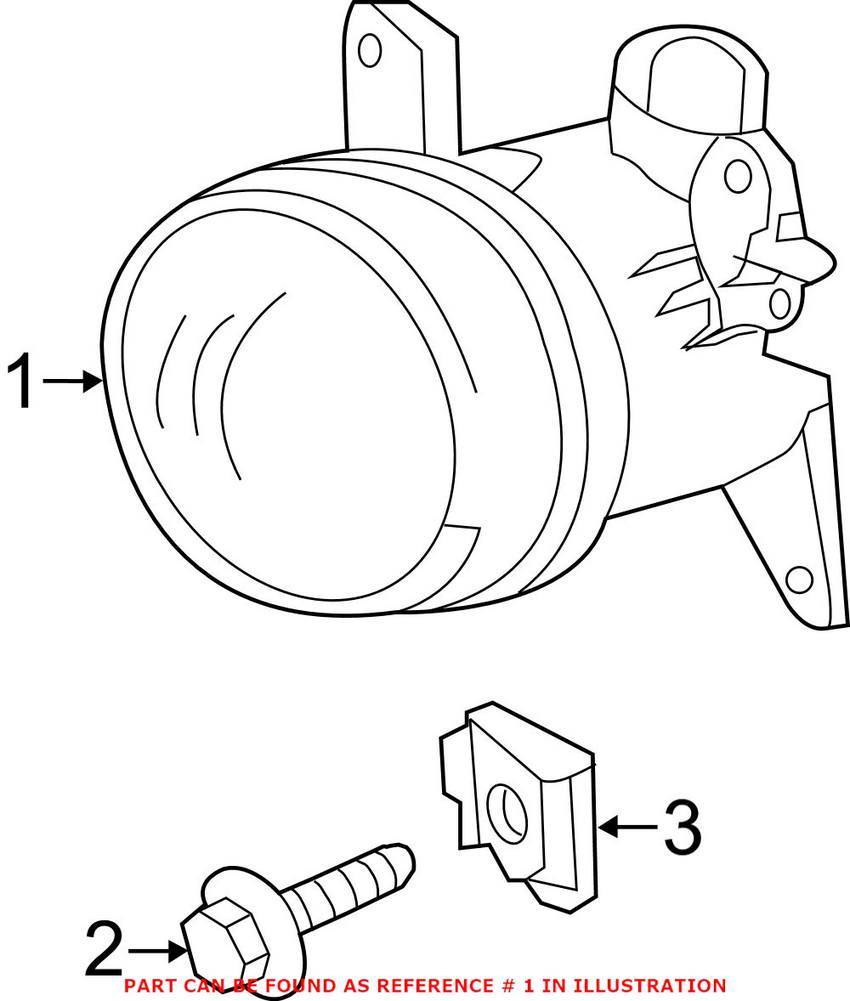 Mercedes Foglight Assembly - Driver Side 2128200356