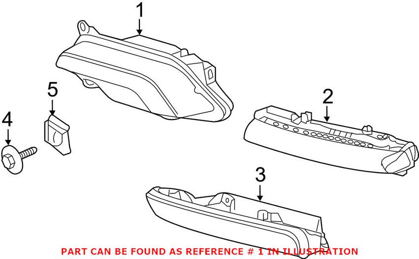 Mercedes Daytime Running Light - Passenger Side (LED) 2128200856