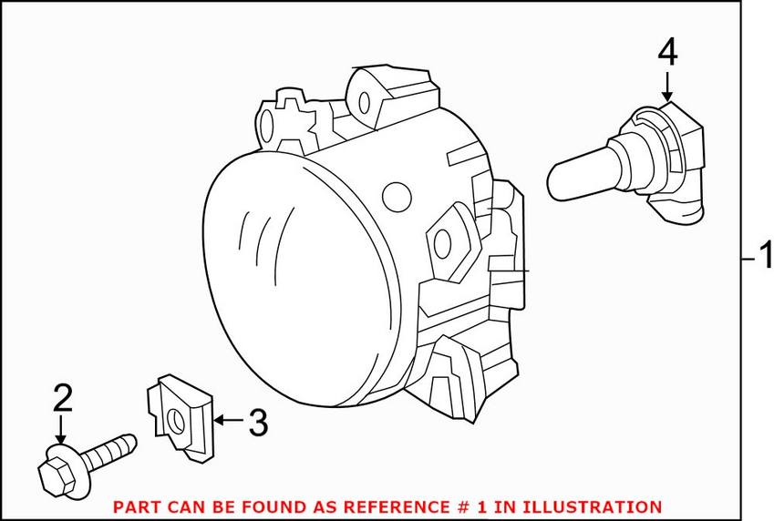 Mercedes Foglight Assembly - Passenger Side 2128201056