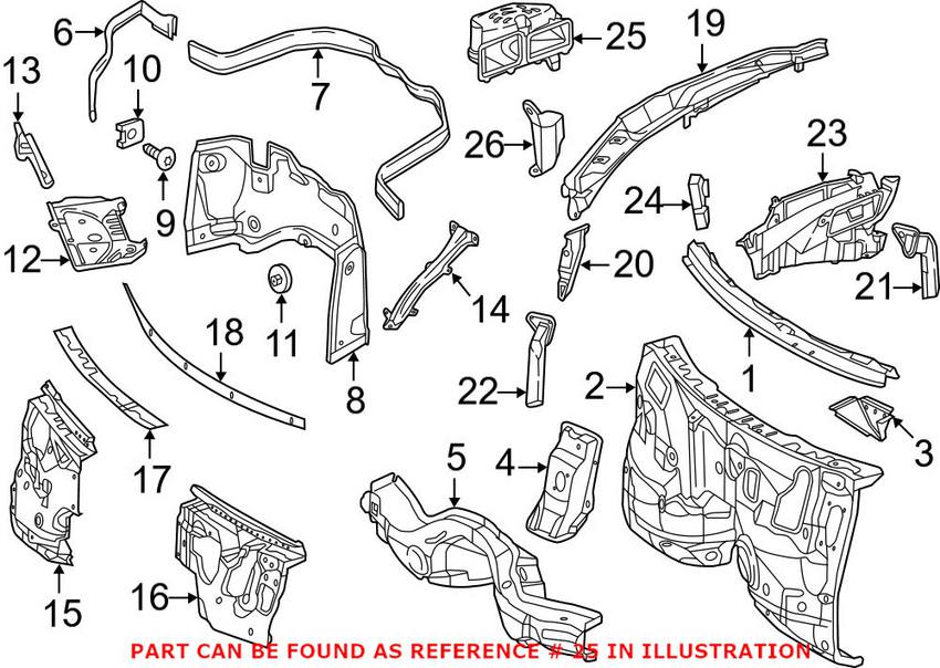 Mercedes Engine Air Intake Hose 2128300103