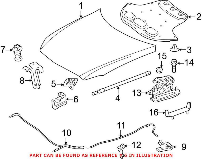 Mercedes Hood Safety Catch 2128800060