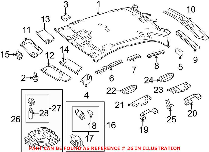 Mercedes Reading Light 21290071169051