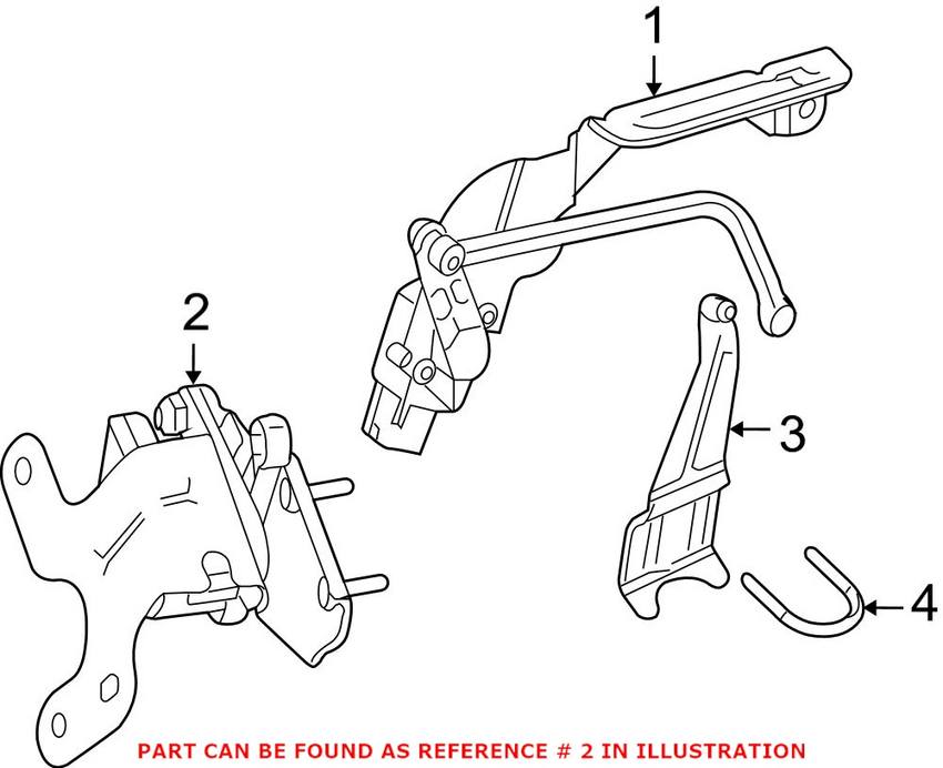 Mercedes Headlight Level Sensor - Rear Passenger Right 2129053002