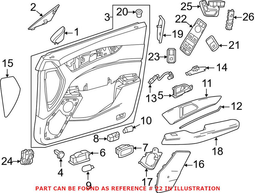 Mercedes Door Window Switch - Front Driver Left 21290560009107