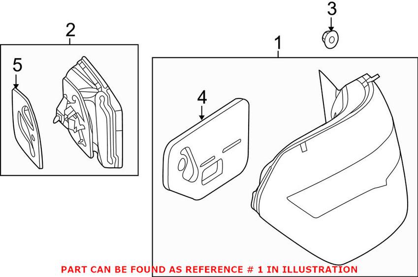 Mercedes Tail Light Assembly - Rear Passenger Right 2129060857