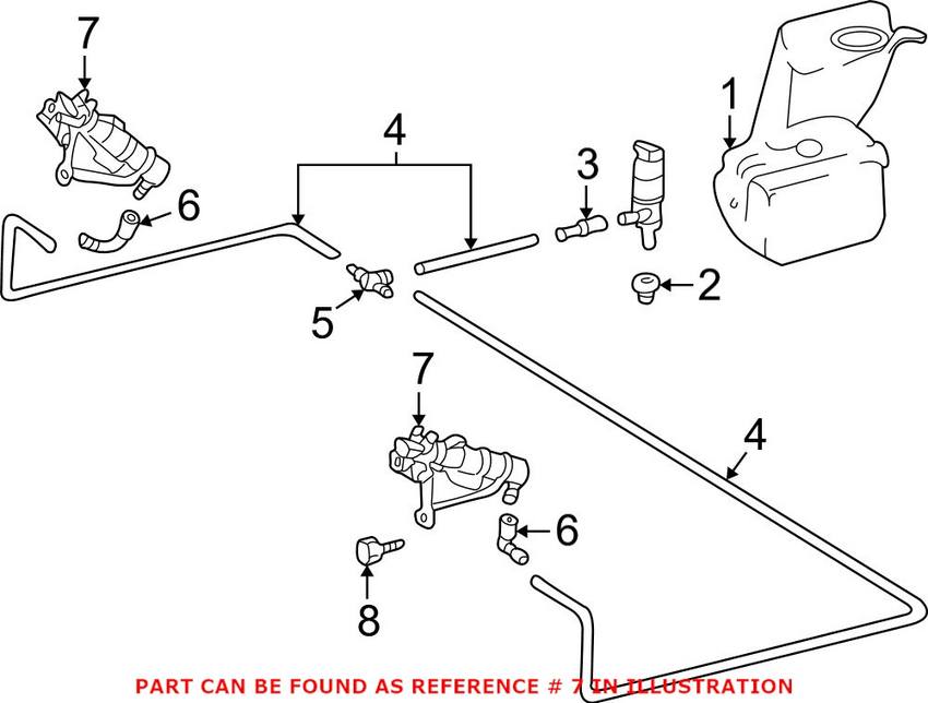 Mercedes Headlight Washer Nozzle - Driver Side 2158600147