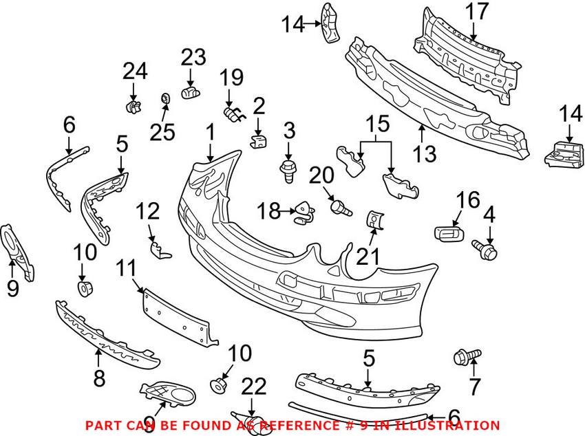 Mercedes Foglight Grille - Driver Side 2158851322