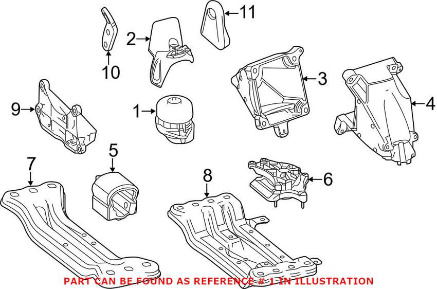 Mercedes Engine Mount 2182400000