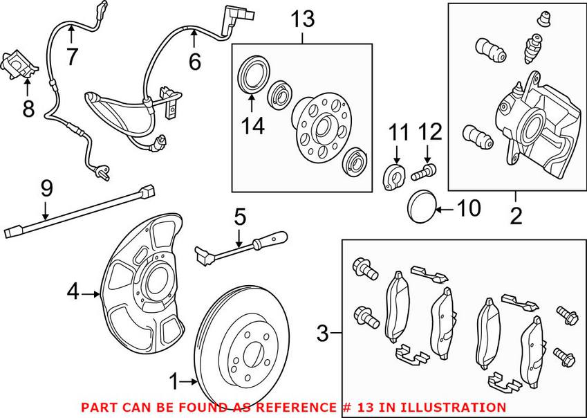 Mercedes Wheel Bearing and Hub Assembly - Front 2183300125