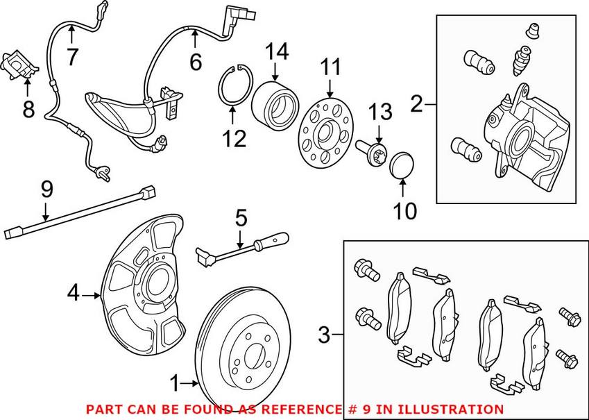 Mercedes Brake Hydraulic Hose - Front Driver Left 2184200148