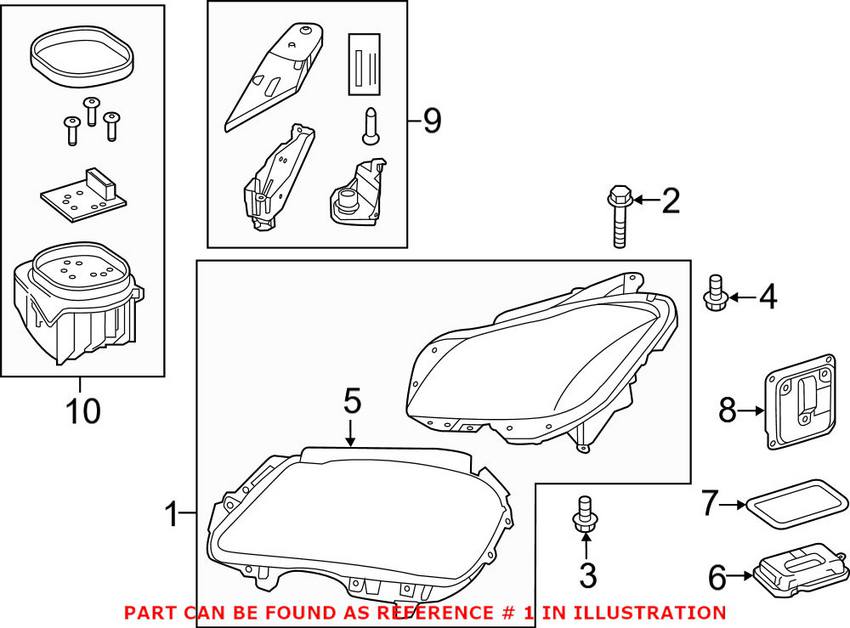 Mercedes Headlight - Front Driver Left 2188204359