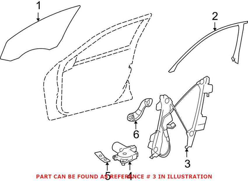 Mercedes Window Regulator - Passenger Side 2197201046