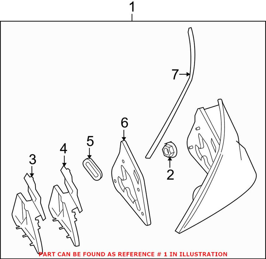 Mercedes Tail Light Assembly - Driver Side 2198200164