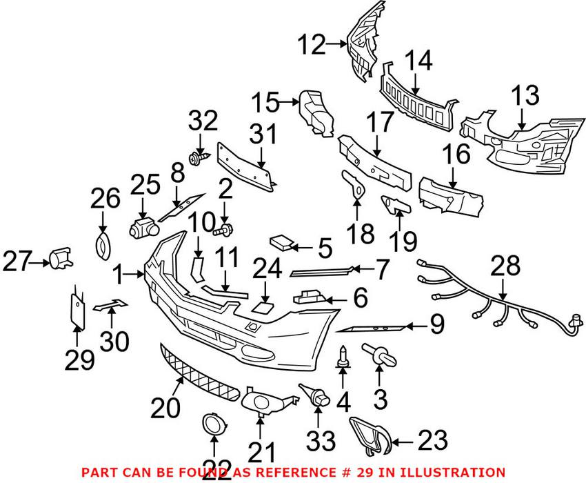 Mercedes Tow Hook Cover - Front(Black) 21988500269040