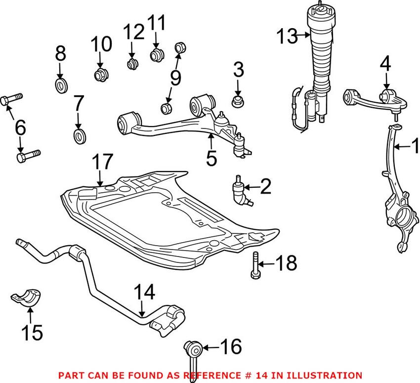 Mercedes Sway Bar - Front 2203233865