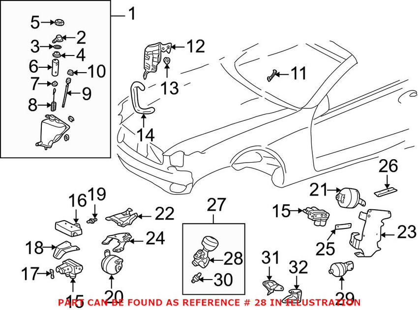 Mercedes Suspension Accumulator (Active Body Control) (ABC) 2203270215