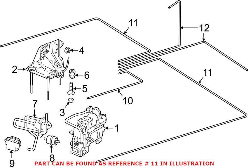 Mercedes Air Suspension Line (1500mm) 2203271045