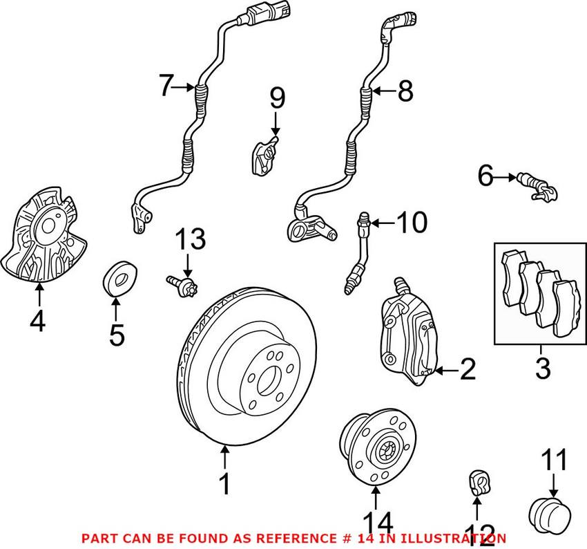 Mercedes Wheel Bearing and Hub Assembly - Front 2203300725