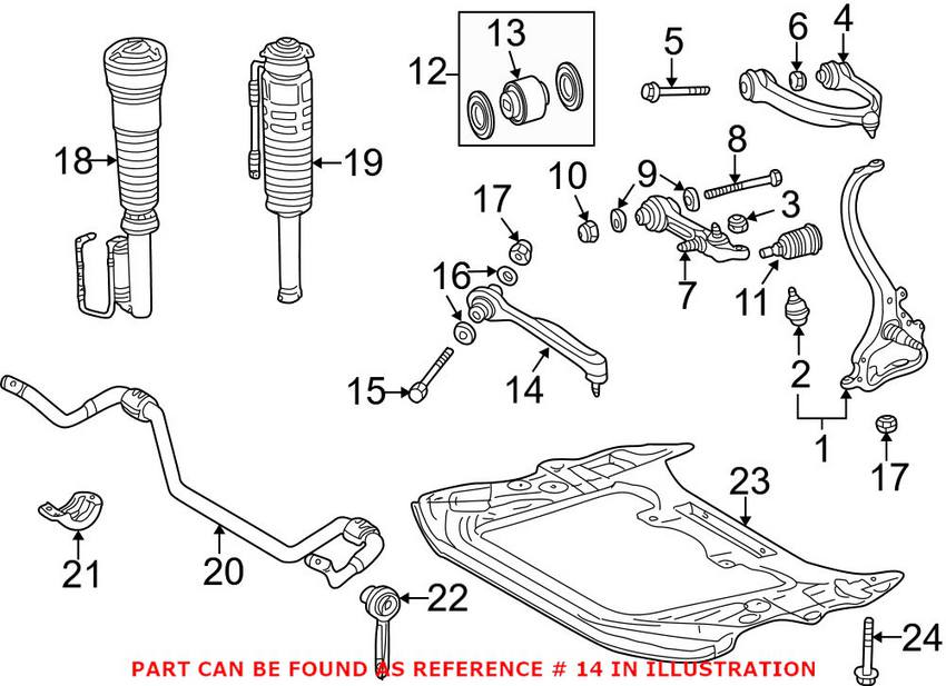 Mercedes Control Arm - Front Driver Side Lower Forward 2203305711