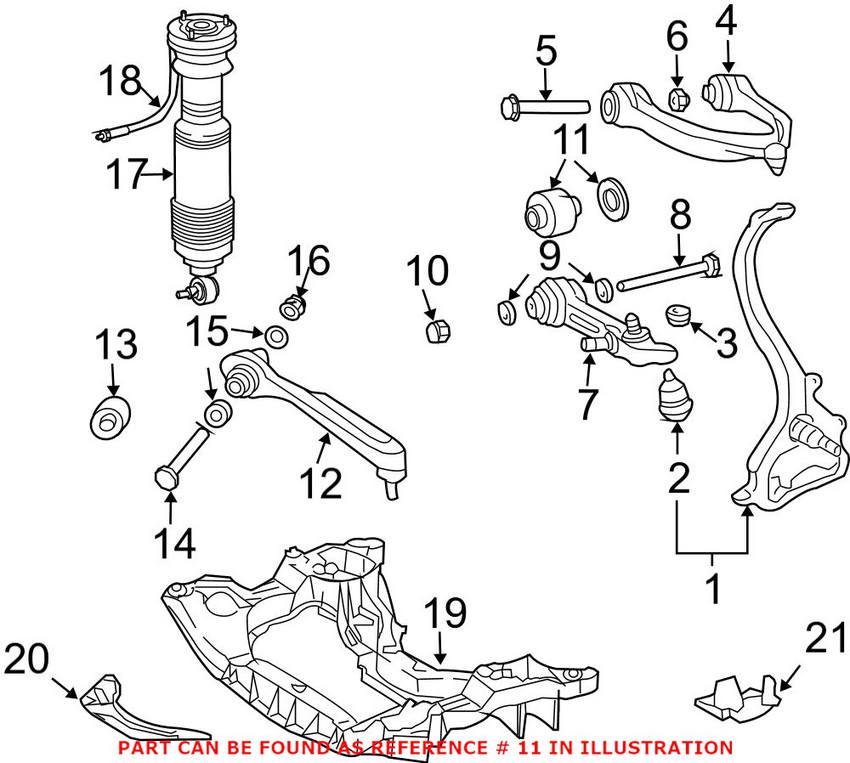 Mercedes Control Arm Mounting Kit - Front Lower Inner 2203308607