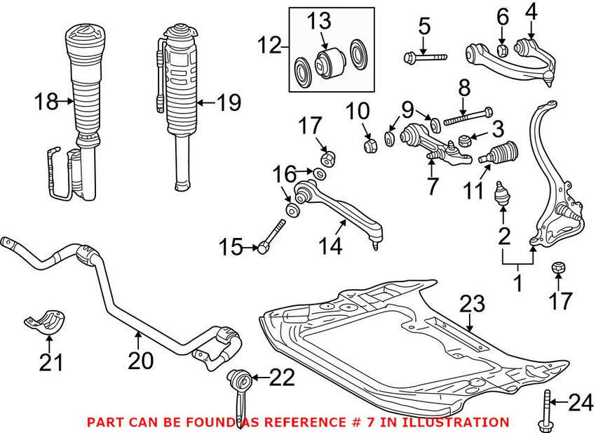 Mercedes Control Arm - Front Driver Side Lower Rearward 2203308907