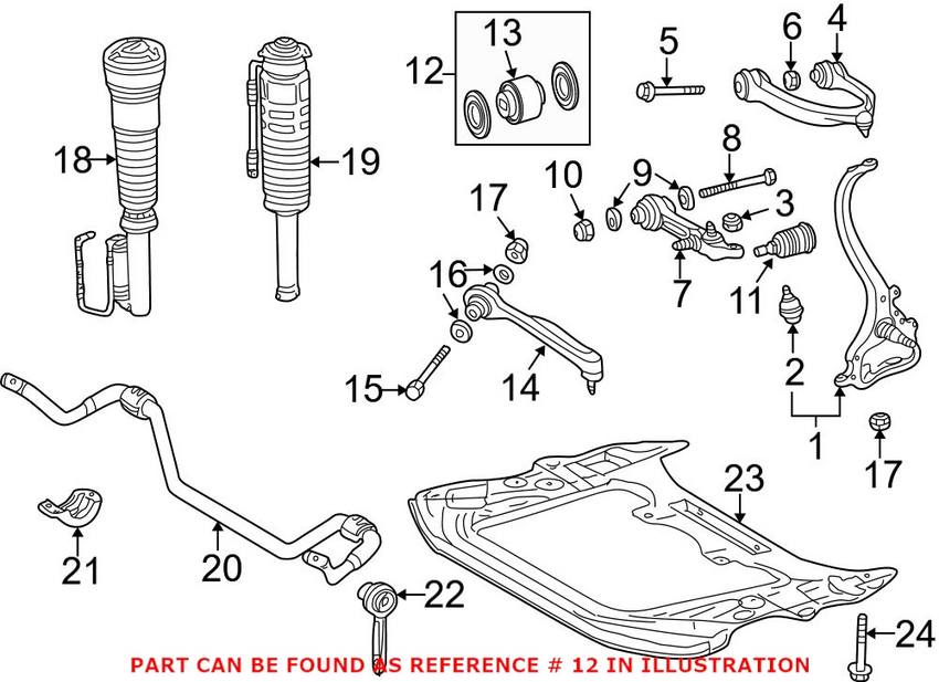 Mercedes Control Arm Bushing - Lower Inner Rear 2203309107