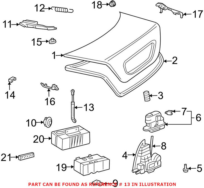 Mercedes Trunk Lift Support - Driver Side 2207500136