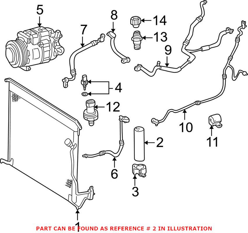 Mercedes A/C Receiver Drier 2208300083