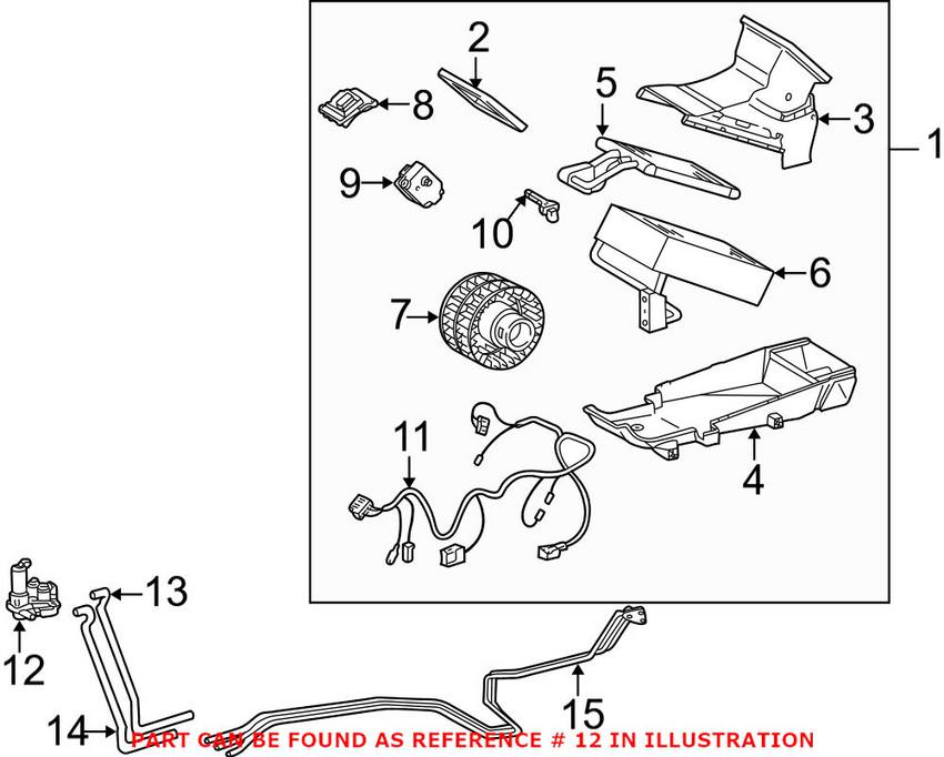 HVAC Heater Control Valve - Rear