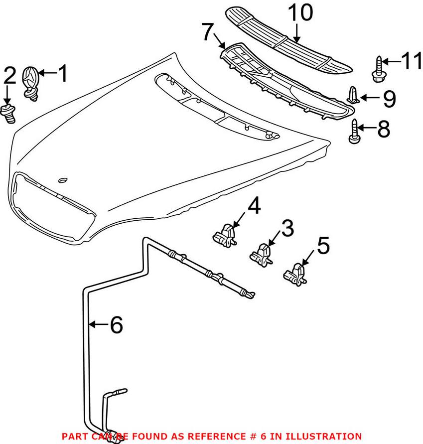 Mercedes Windshield Washer Hose Connector 2208601292