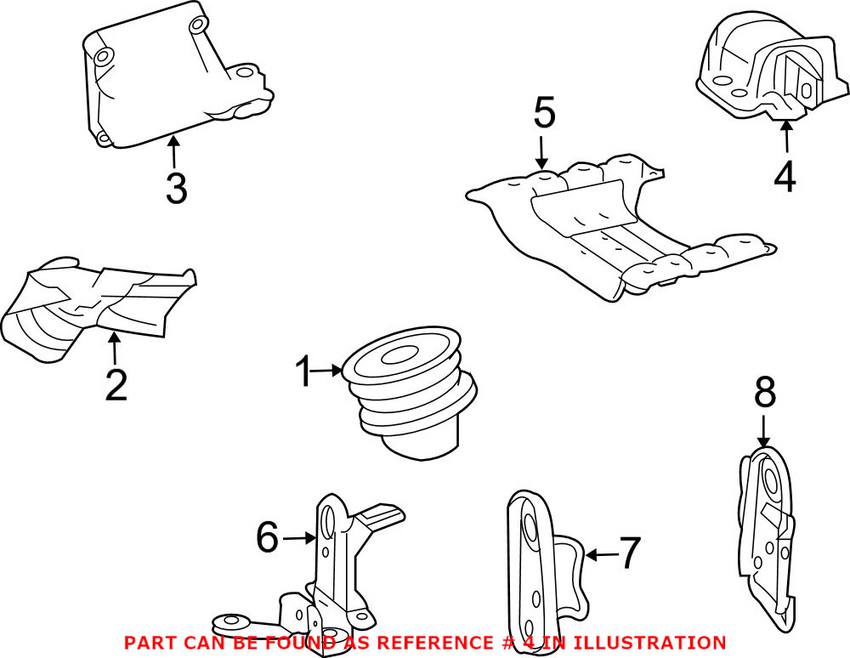 Mercedes Transmission Mount 2212401018