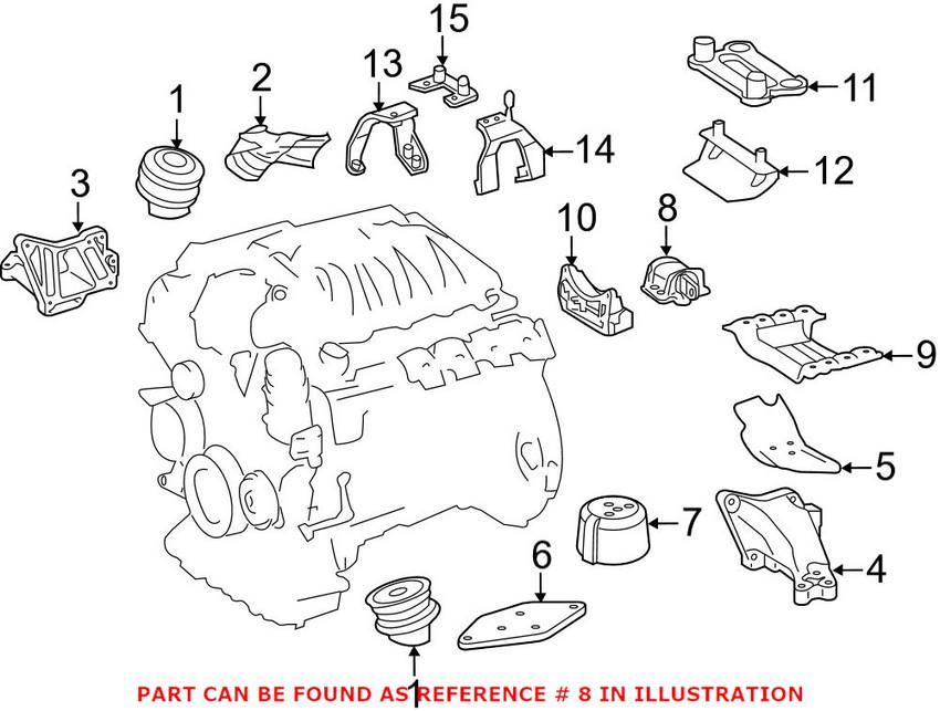 Mercedes Transmission Mount 2212401318
