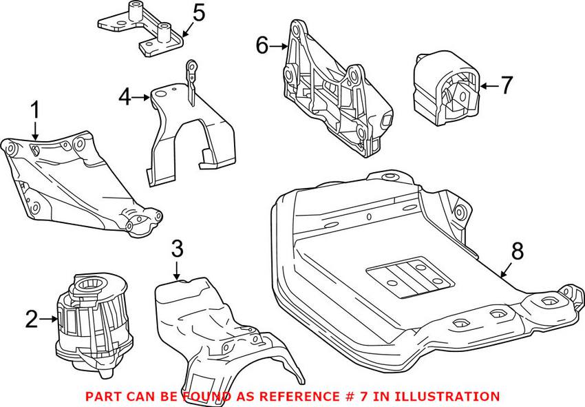 Mercedes Transmission Mount 2212401418